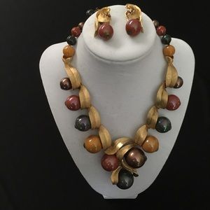 Vintage necklace and earring set